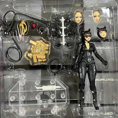 In Stock Amazing Yamaguchi Catwoman Revoltech Action Figure KO Factory High-Quality Version with Bonus Head Anime Model