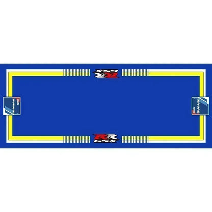 Crystal Velvet Motorcycle Display Carpet Racing Electric Vehicle Mat Garage Anti-slip Floor Decoration Customized Parking Rug