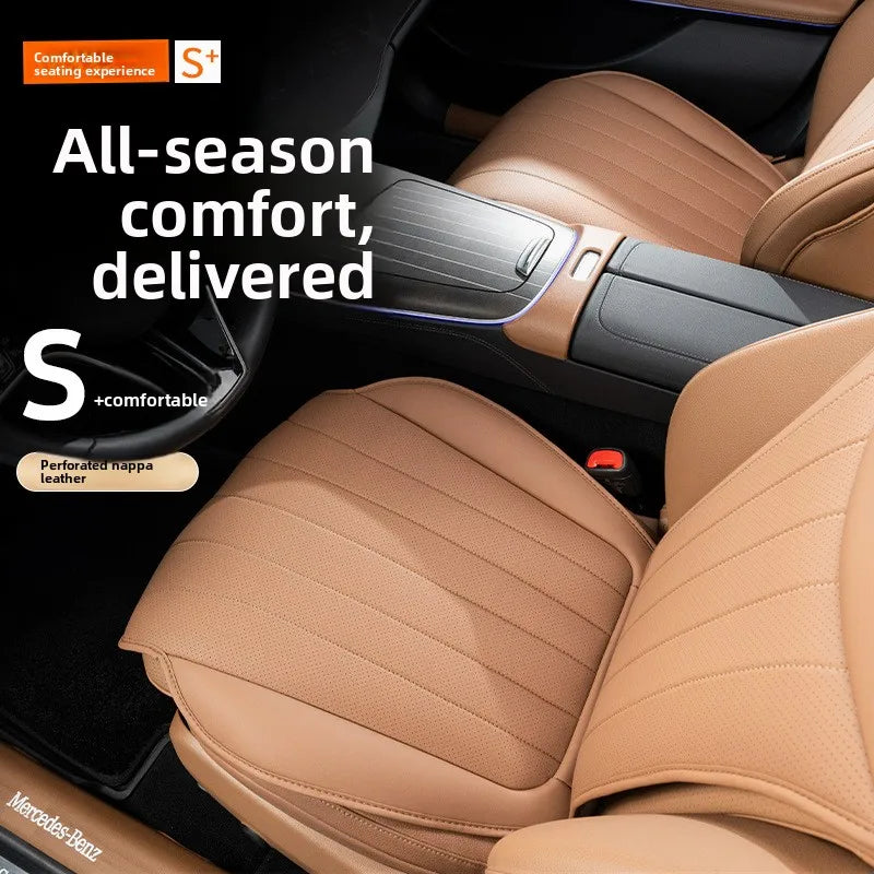 Luxury Sedan SUV Universal Nappa Leather Car Seat Cover Comfortable Memory Foam Perforated Leather Cushion Car Seat Protection