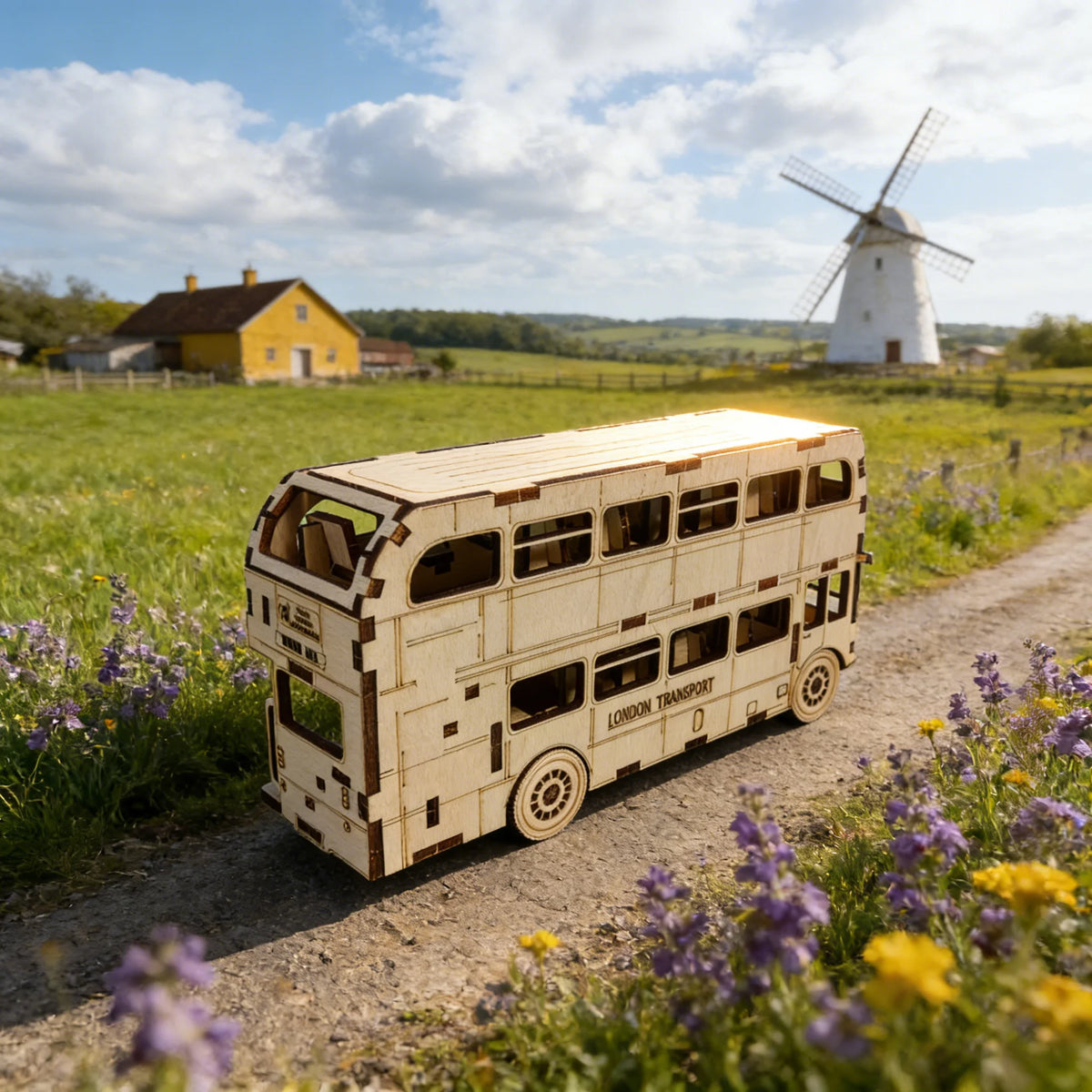 3D Wooden Bus Puzzle, DIY Model Kit, Handcrafted Gift, Home Decor, Birthday/Valentine's Day Gift