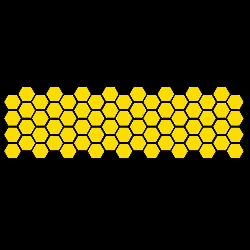 Honeycomb Pattern Waistline Sticker Modification Car Side Skirt Sticker Universal Body Decoration Side Door Sticker.