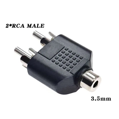 5Pcs Stereo 1/4" Male Plug to RCA Female Jack 6.35mm 3.5mm Audio Mono Adapter Connector Conversion Plug TS for Home KTV