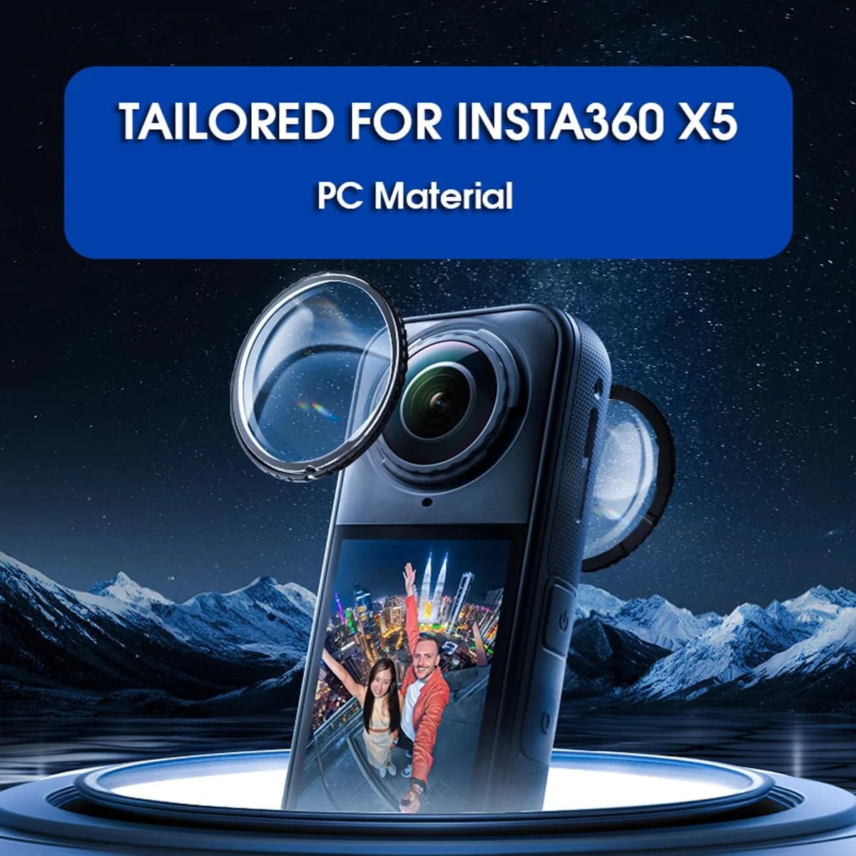 Screen Protector For Insta360 X4 X5 Tempered Glass Film Lens Guard Cap Protective Kit 360°Video Camera Accessores Anti-Scratch