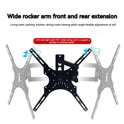 Swivel Articulating Tilt TV Wall Mount for 32-55 Inch TVs Wall Mount Bracket VESA 400x400mm Up to 44 LBS，Full Motion TV Mount