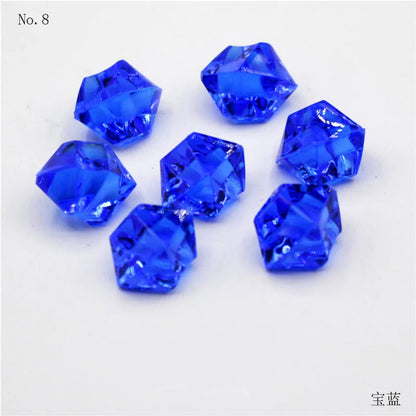100Pcs 11*14mm Crushed Diamond Ice Crystal Clear Plastic Rocks Fake Diamonds Clear Acrylic Gems  for Decor Photography Prop