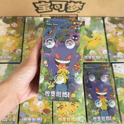 Hot Pkm Cards PTCG Simplified Chinese Zhu Zi Collected 151 Thin/Fat Box Change Series Card Ponyta Gengar Collectible Game Cards