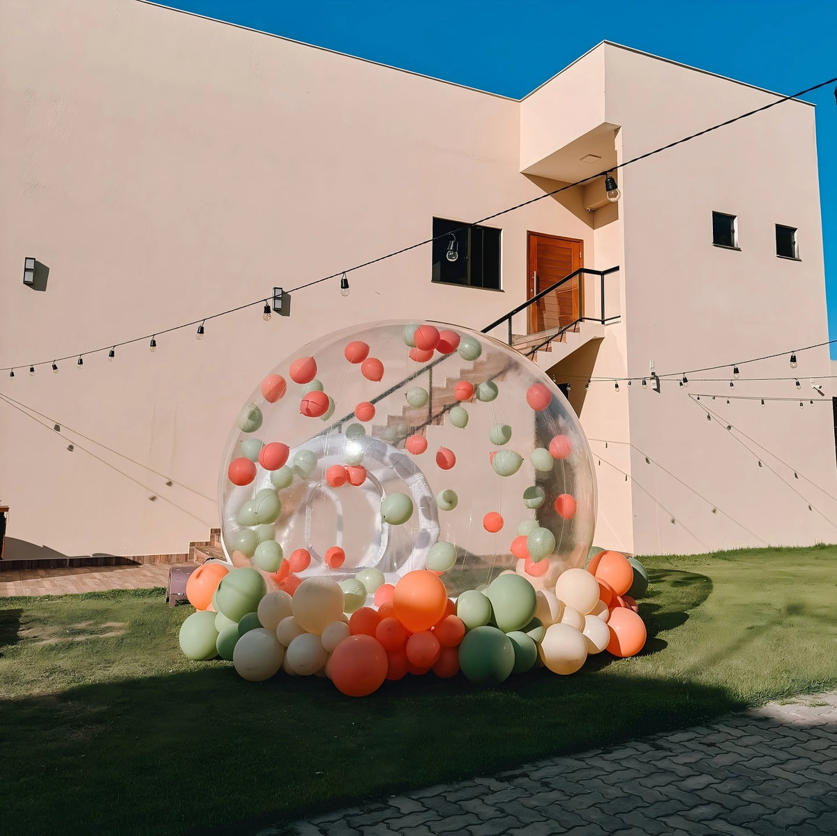 Bubble House With Trampoline Nd Blower PVC Material Outdoor Inflatable Castle Bouncer For Kids Chlidren Toys Hot