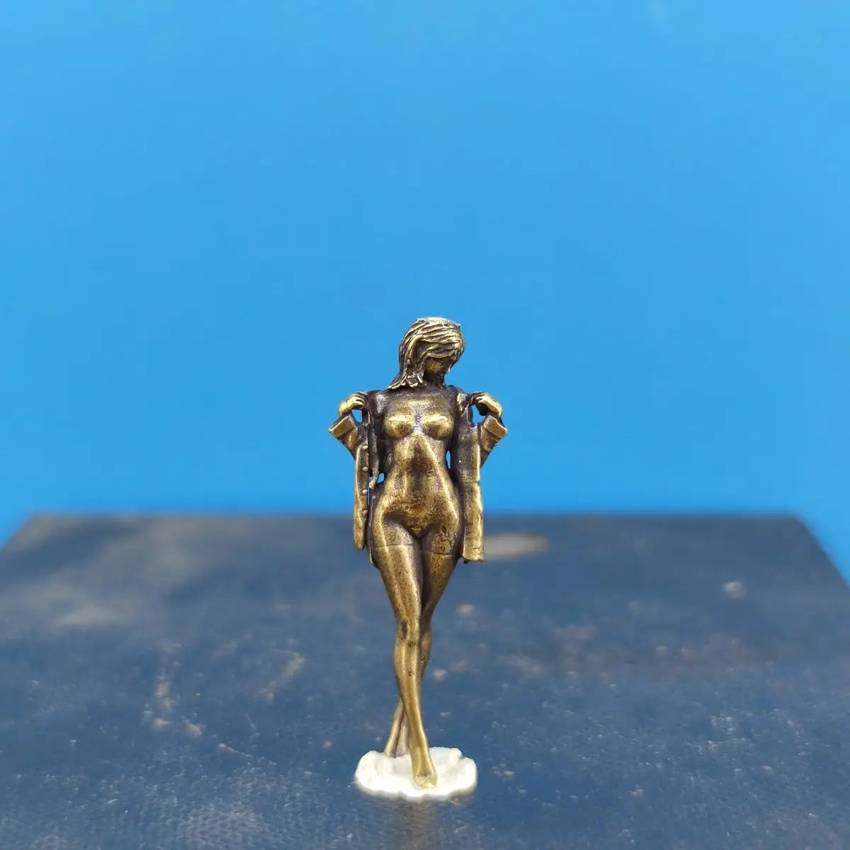 Brass Changing Sexy Beauty Doll Model Figure Miniature Sandbox Micro Landscape 1:43 Paintable Figure