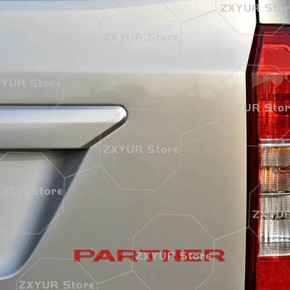 Metal For Peugeot Partner Emblem Camper Cargo Van Car Sticker Letter Badge Decal Body Rear End Trunk Decor Auto Accessories