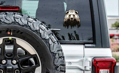 New Design Big Bear Car Bumper Window Sticker Scratch Repair Decal Vinyl Car Packaging Motorcycle Camper Decorative Decal, 13cm