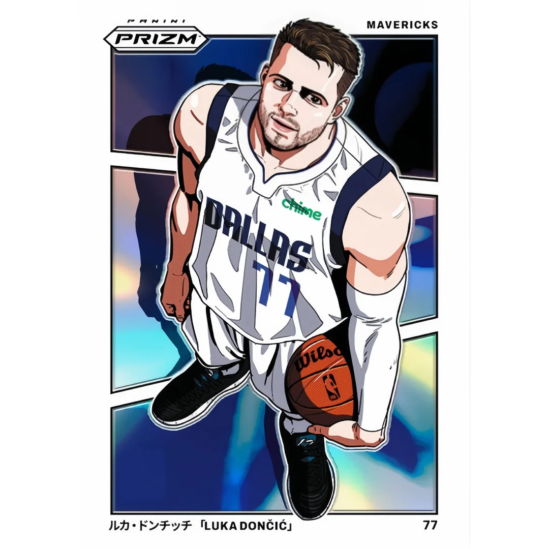 DIY Homemade NBA Basketball collection card Stephen Curry LeBron James Anthony Edwards Luka Doncic Manga series