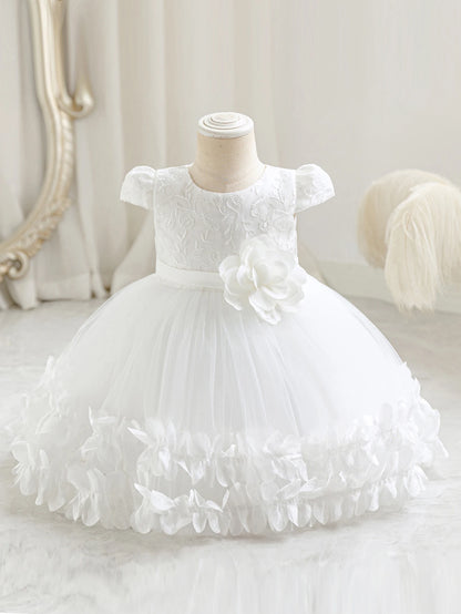 Girls' performance dress three-dimensional lace princess dress Festival fluffy skirt gauze dress dress dress dress flower girl d
