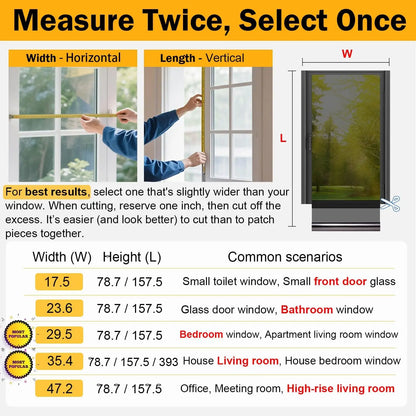One Way Window Privacy Film See Out Not in, Window Tint for Home, Reflective Mirror Glass Windows Coverings Sun Heat UV Blocking