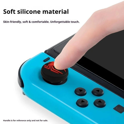 2pcs Silicone Spider Analog Thumb Grip Caps Compatible with Nintendo Switch OLED/Switch Lite/Switch Joystick Protective Cover