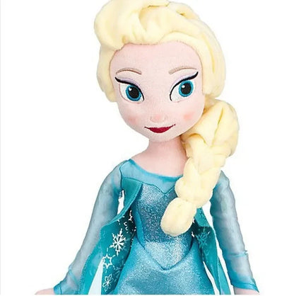 50cm Princess Anna Elsa Plush Doll Elza Stuffed Toy for Kids Halloween Birthday Gift Soft Kids' Plush Doll