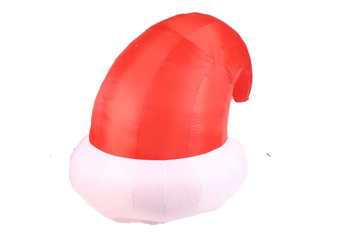 8.2FT Christmas Inflatable Santa Hat Blow up Yard Outdoor Decoration with Built in LED Lights, Lighted Blow-up Funny Lawn Outsi