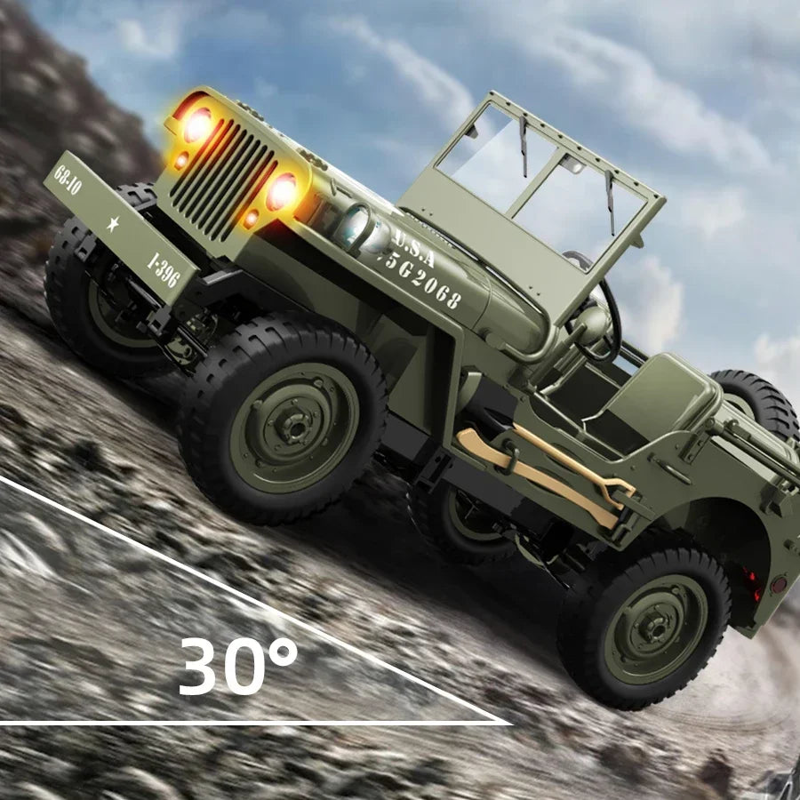 JHD FOR JJRC C8815 Rc Car 1:10 JEEP MB 2.4g 4wd RTR Crawler Climbing Scale Military Truck Offroad Vehicle C8815  Adult Toy Gift