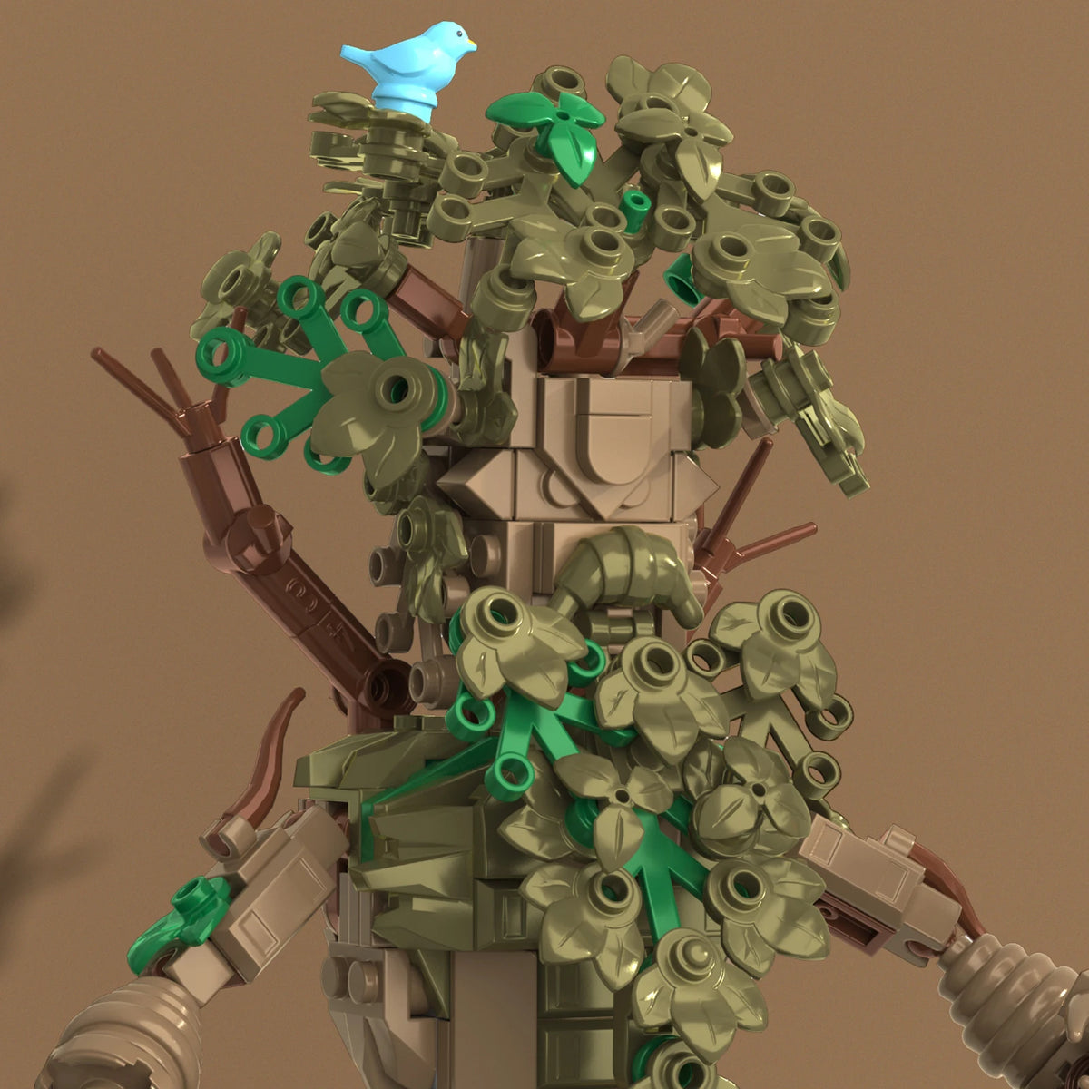 942pcs Arboreal Keep Building Blocks Ancient City Sophora Tree Spirit Tree Person Mythological Figures Model Kids Toy Ideal Gift