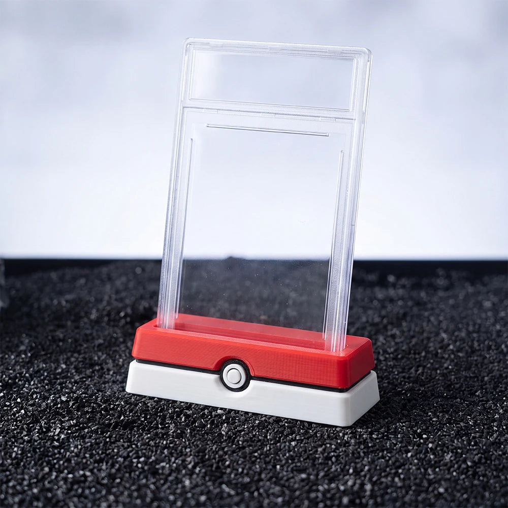 Red White Cartoon Themed Card Brick Display Stand TCG Trading Card Holder Collectible Game Card Showcase Stand Child Gift