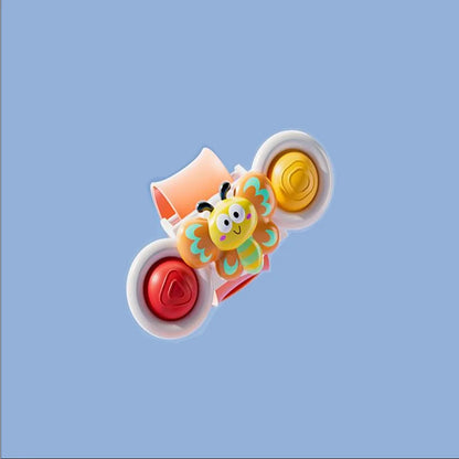 Suction Cup Spinning Cartoon Animal、Insects Spinner Toys Baby High Chair Window Gyro Stress Reliever Kids Bath Toys Gift