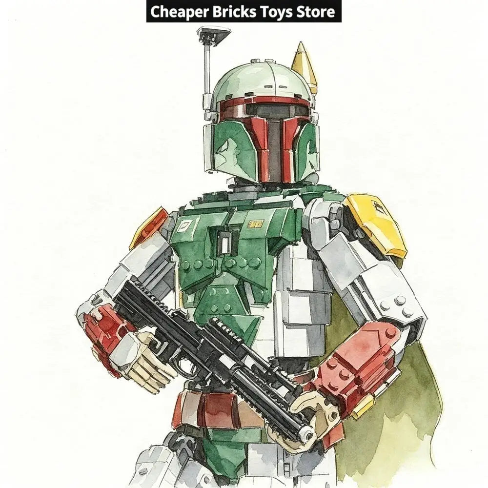 Cheaper Green Desert Gunslinger  Anime Characters Building Blocks Gift Assembling Toy Model for Friends 1544PCS