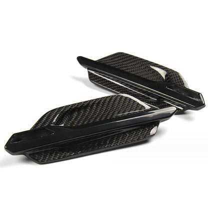 ABS Covered with Real Carbon Fiber Fender Vent Trim for BMW M Series M2 F87 2014 2015 2016 2017-ON Car Side Air Louver with Logo