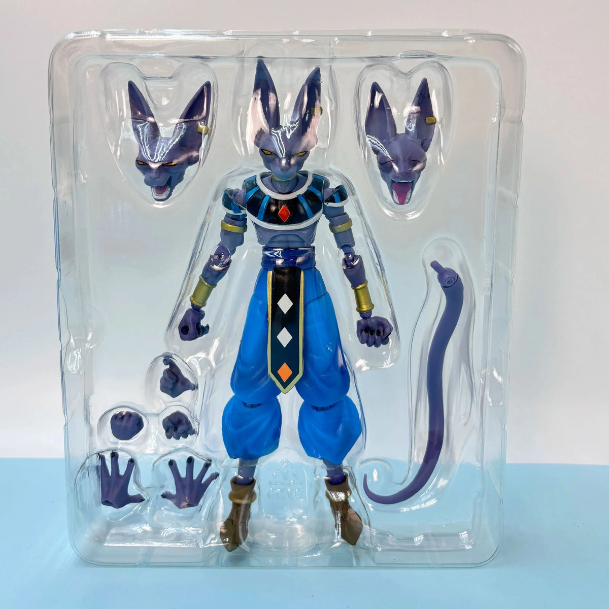Bandai SHF Dragon Ball Super - Saiyan Beerus & Gotenks Action Figures Collectible Desktop Ornaments for Anime Fans