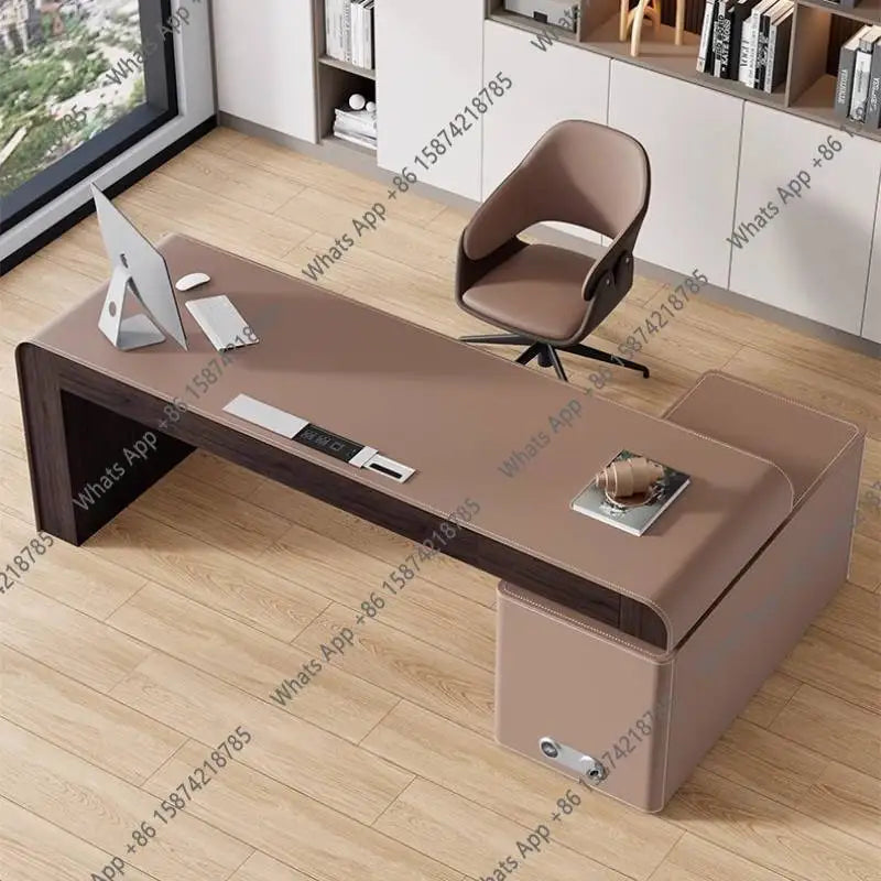 KK SmDesign Luxury Computer Desks Rectangular Storage Organizer Study Gaming Desk Drawers Bedroom Escritorio Ordenador Furniture