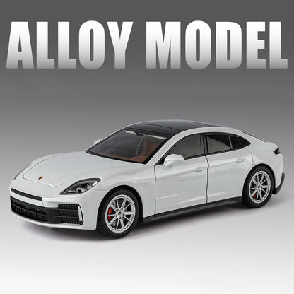 1:24 Porsche Panamera 2025 Coupe Alloy Sports Car Model Diecast Metal Vehicle Car Model Sound and Light Simulation Kids Toy Gift