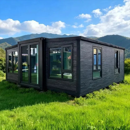 20ft Wood Nordic Folding Container House 2 Bedroom Prefab Tiny Home with Bathroom Easy Assembly for Outdoor Camping