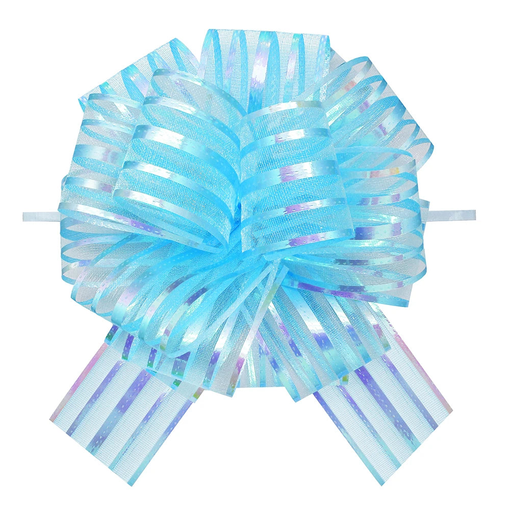 5 Pcs Organza Wedding Pull Bow Ribbons Flower Car Gifts Car Decor Wrap Packing Valentines Day Birthday Events Party