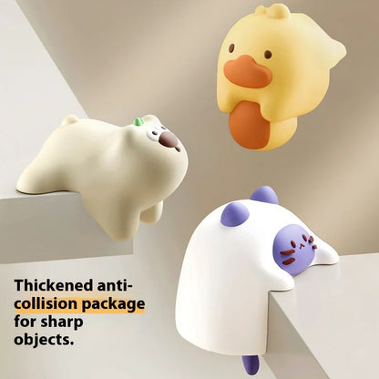 Baby table soft corner anti-collision sticker silicone window table hemming cartoon soft right angle protective cover