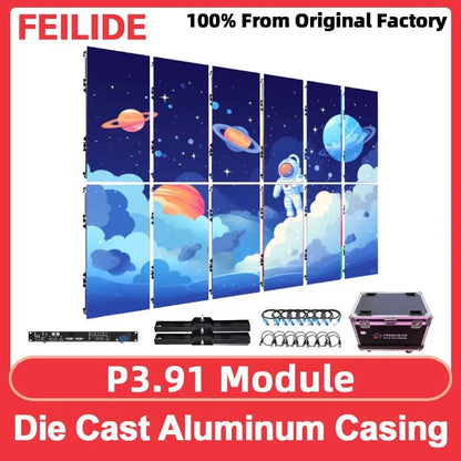 Outdoor P3.91 Full Color LED Display Screen Waterproof SMD LED Video Wall HD RGB Illuminated Sign Advertising Screen 50*100cm