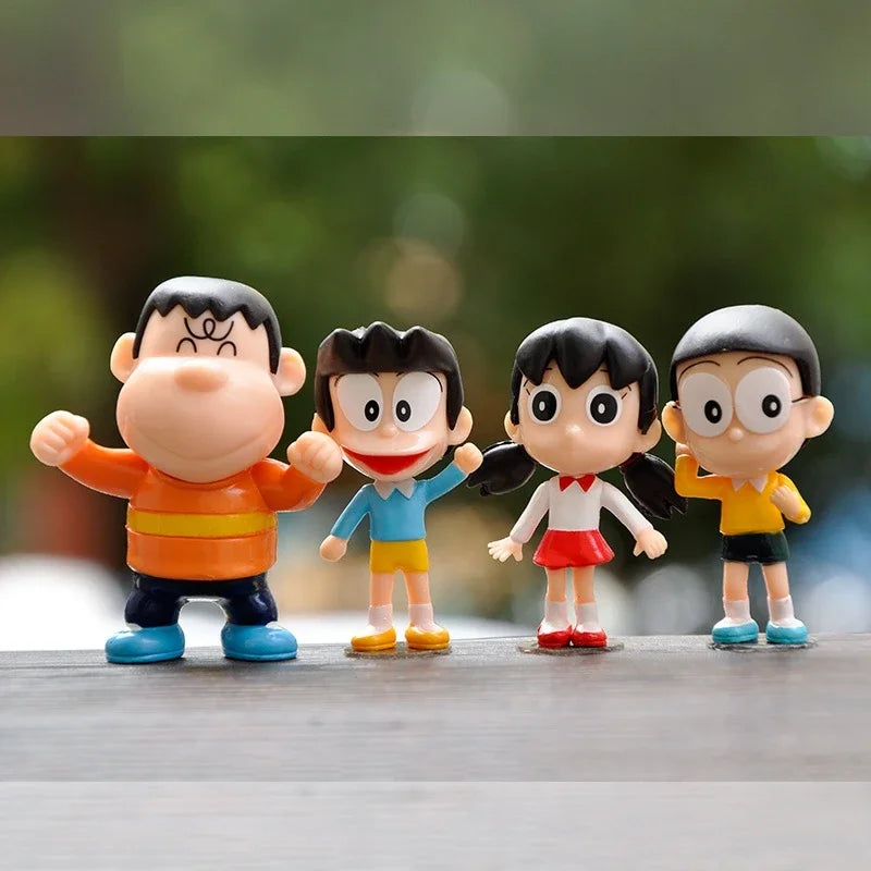 Doraemon Nobita Nobi Shizuka Minamoto Takeshi Gouda Suneo Honekawa Dorami Action Figure Toys Blue Cat Dolls Birthday Gifts Decor