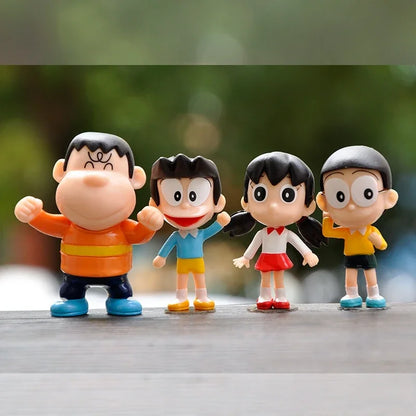 Doraemon Nobita Nobi Shizuka Minamoto Takeshi Gouda Suneo Honekawa Dorami Action Figure Toys Blue Cat Dolls Birthday Gifts Decor