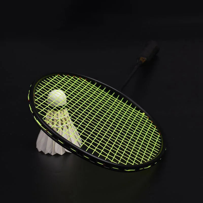 Guang Yu Carbon Badminton Racket, 4U 82g 6U 72g String Pull 22-30lbs Handle G5 Offensive and Defensive Single Racket