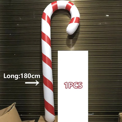 Giant Banana Decoration Inflatable Christmas Canes Lollipop Balloon for Home Party Ornaments Bar Atmosphere Props