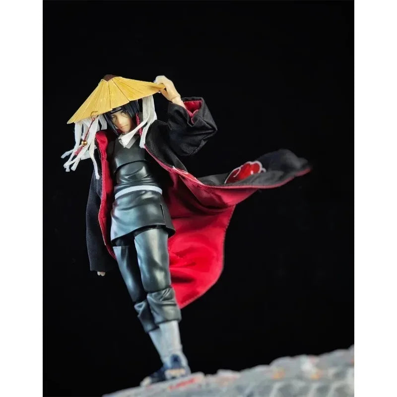 1/12 Classic Japanese Anime Naruto Characters Same Style Mini Robe Skirt Bamboo Hat Accessory for SHF Action Figure