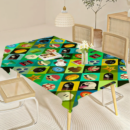 Hot Super Cool M-Mario Game Bros Waterproof Rectangle Tablecloth Fiesta Home Decor Dining Room Decor Reusable Party Supplies