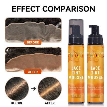 Tinted Lace Precison Parting Pen 100ml Lace Tint Mousse Brown Lace Dyeing Spray Wig Lace Tint With Brush Applicatior Wholesale