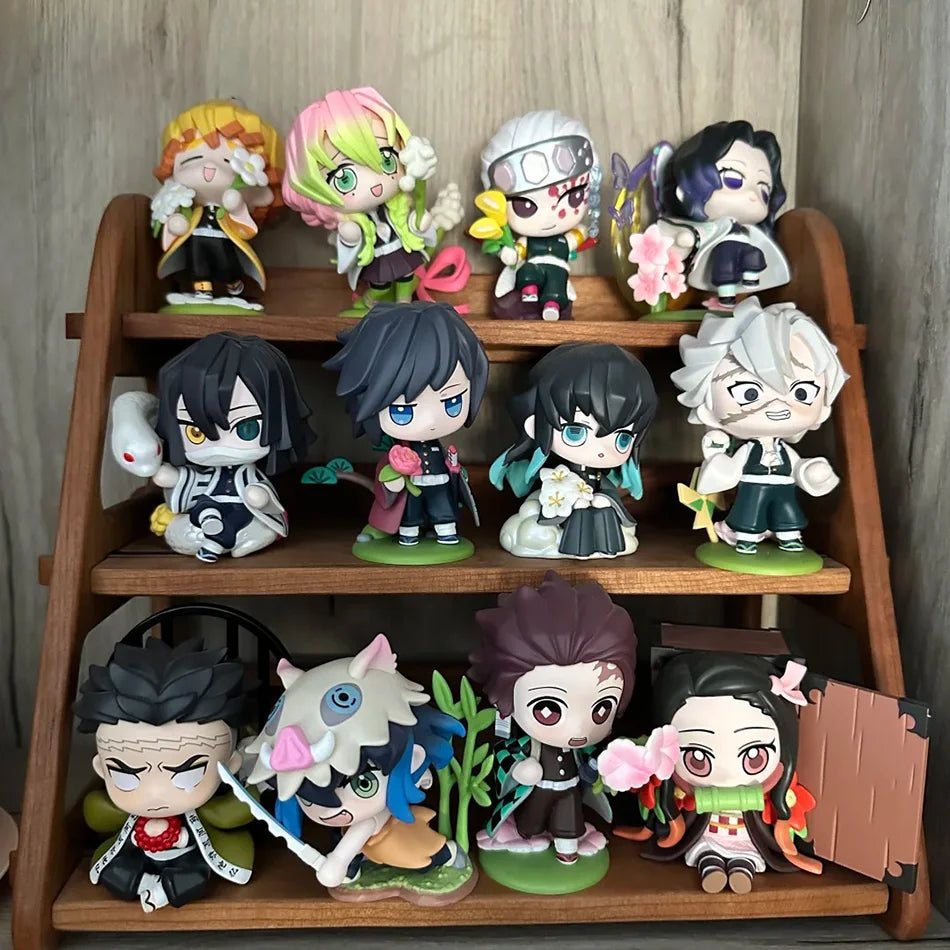 Hot Demon Slayer Tanjiro Kamado Nezuko anime cartoon figure blind box creative personalized statue model ornament surprise gift