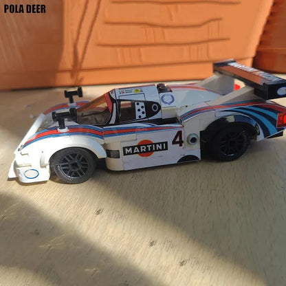 MOC Lancia LC2 Martini Rally Team Le Mans No. 6 Racing Building Block Model Small Particles Assembly Toys Puzzle Birthday Gifts
