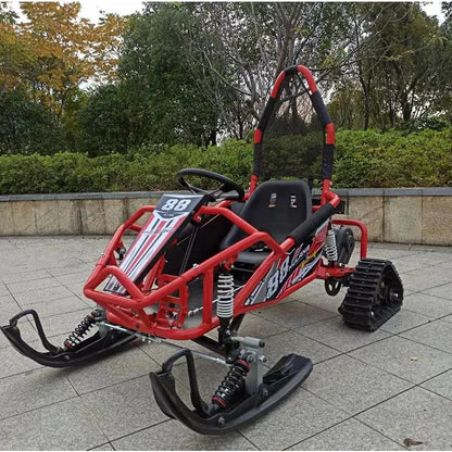 【Hot】125cc 150cc 200cc Kids Gas-oline Snowmobile Snow Scooter Winter Sports Mini Snowmobile