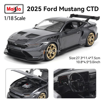 Maisto 1:18 2025 Ford Mustang CTD Alloy Car Model Static Die Casting Model Collection Gift Toy Gift Black base