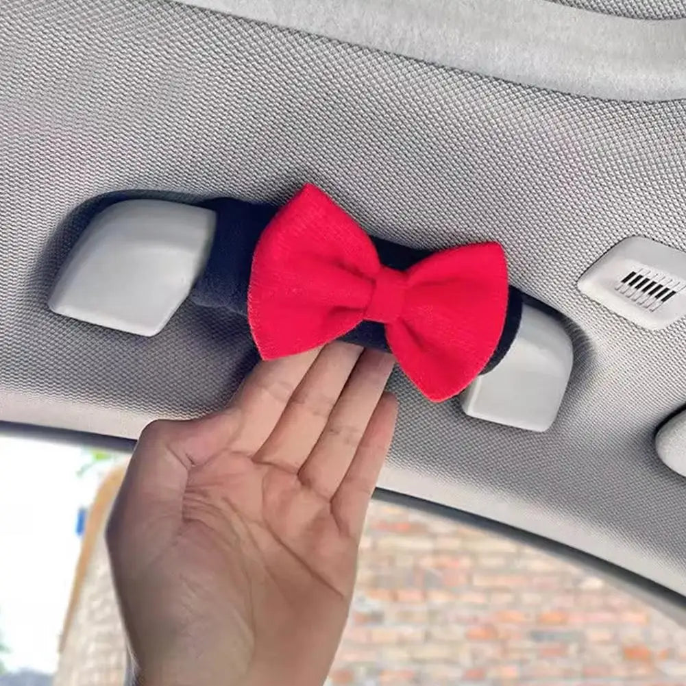 Bow Tie Car Handle Protector Cover Cute Car Roof Armrest Cover Car Roof Handle Protective Cover Butterfly Bow Roof Armrest Cover