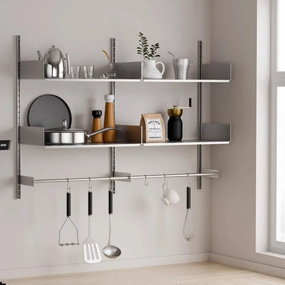 Stainless Steel DIY Bookcase for Living Room Modular Storage Shelf  Space Saving Display Organizer Wall Mounted Showcase System