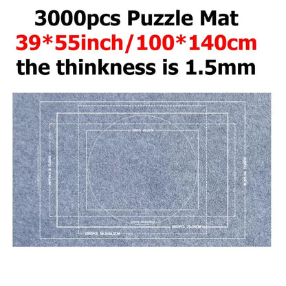 1000~3000pcs Puzzle Storage Mat Roll Up Children Developmental Game Parent-child Interaction Portable Travel-Friendly Bag TMZ