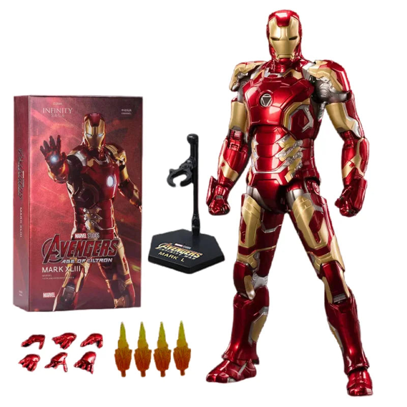 ZD Toys Iron Man Action Figure Mark 35 Red Snapper Iron Man MK 24 MK 22 MK 47 Tony Stark Ironman Figure Action Collect Toy Gift