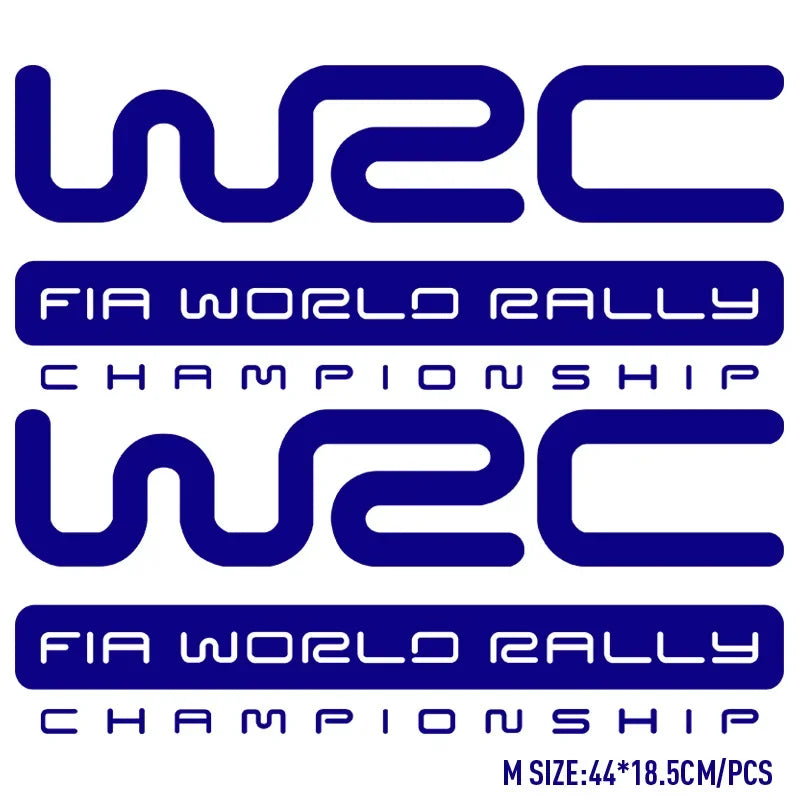 2Pcs WRC Car Stickers Racing Style Auto Vinyl Film Decals For Auto Bumper Windows Motorcycle Laptop Walls Tuning Car Accessories