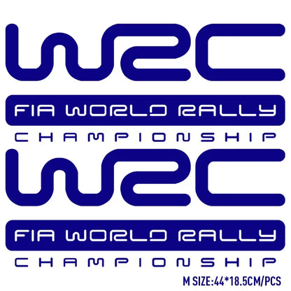 2Pcs WRC Car Stickers Racing Style Auto Vinyl Film Decals For Auto Bumper Windows Motorcycle Laptop Walls Tuning Car Accessories
